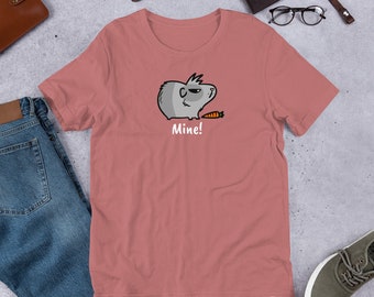 Cute guinea pig with carrot saying mine shirt gift