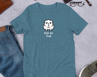 Cute plump guinea pig saying give me food shirt gift