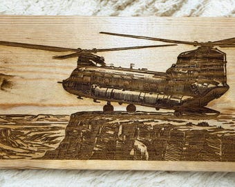 Ch-47 Chinook Hubschrauber Gravur; 7.25x16