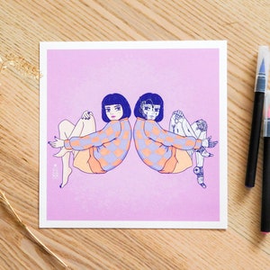 Ciborg Girls / Druck / Wallart / Artprint / Illustration
