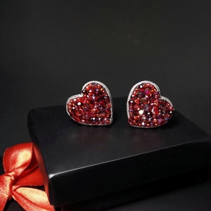 Cadeau Saint-Valentin pour lui, boutons de manchette coeur, cadeau de mariage pour marié, boutons de manchette de marié, boutons de manchette de mariage, boutons de manchette coeur rouge, coeur rouge