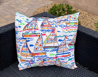 Boat themed outside pillow covers