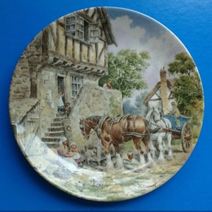 Wedgwood Life On The Farm Morning In The Farmyard Plate no 742K J.L. Chapman Collector&#39;s plate, Vintage, Decorative plate, Country scene