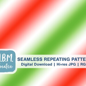 May include: Seamless repeating pattern digital download in red, white, and green colors.  M.B.M. Creative.