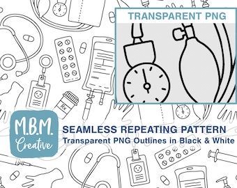 Medizinisches Muster Transparenter Hintergrund PNG Muster