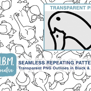 Duck...Duck...Duck...Goose! Transparent Background PNG Seamless Repeat Pattern Commercial Use, Duck Geese Kids Seamless File