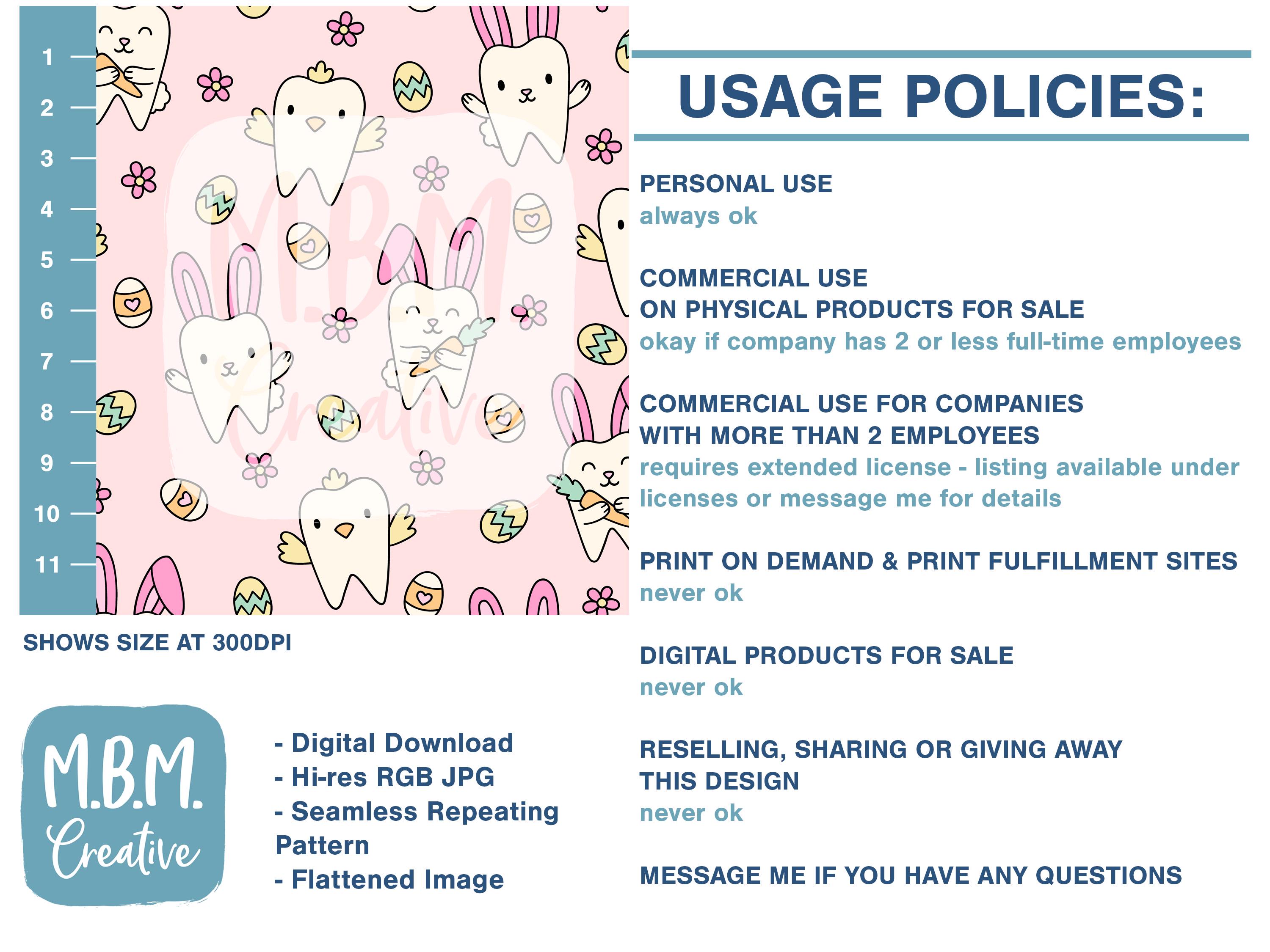 Easter Teeth on Pink Seamless Repeat Pattern for Commercial Use, Dental ...
