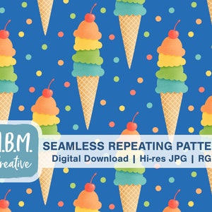 Vintage Ice Cream Cones Cute Kids Seamless Repeat Pattern Boho Neutral for Commercial Use Vintage Ice Cream Cones Cute Kids Seamless Repeat Pattern Boho Neutral for Commercial Use