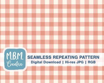 Pretty Pink Gingham Seamless Repeat Pattern JPEG - Etsy