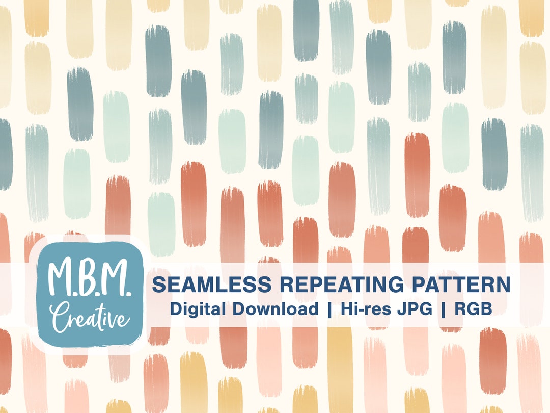 Boho Brushstrokes Seamless Repeat Pattern for Commercial Use, Abstract ...