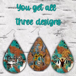 Cow print teardrop earring digital design for earrings, ornament, or wall hangers. Cow print earrings, Cow print tier tray, cow download