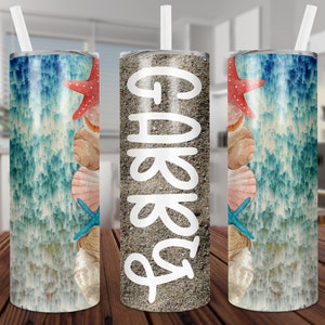 Beach shell skinny straight tumbler 20oz , Instant download, Beach tumbler sublimation, Beach clipart, Beach png,Shell clipart,Shell clipart