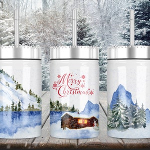 Winter mason jar straight 17oz tumbler, Instant download, winter tumbler sublimation, winter digital, winter design, winter mason jar
