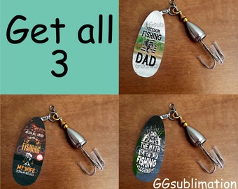 Fishing lure Father&#39;s Day bundle, Dad digital design, digital download for fishing lure, Father&#39;s Day design