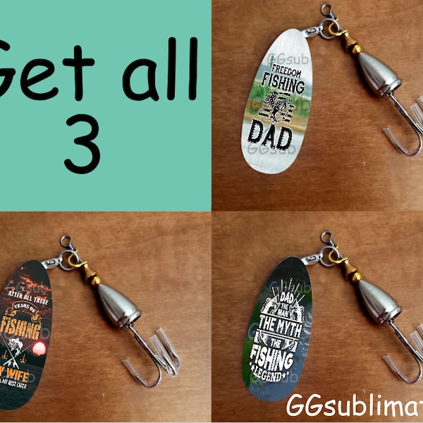 Fishing lure Father's Day bundle, Dad digital design, digital download for fishing lure, Father's Day design