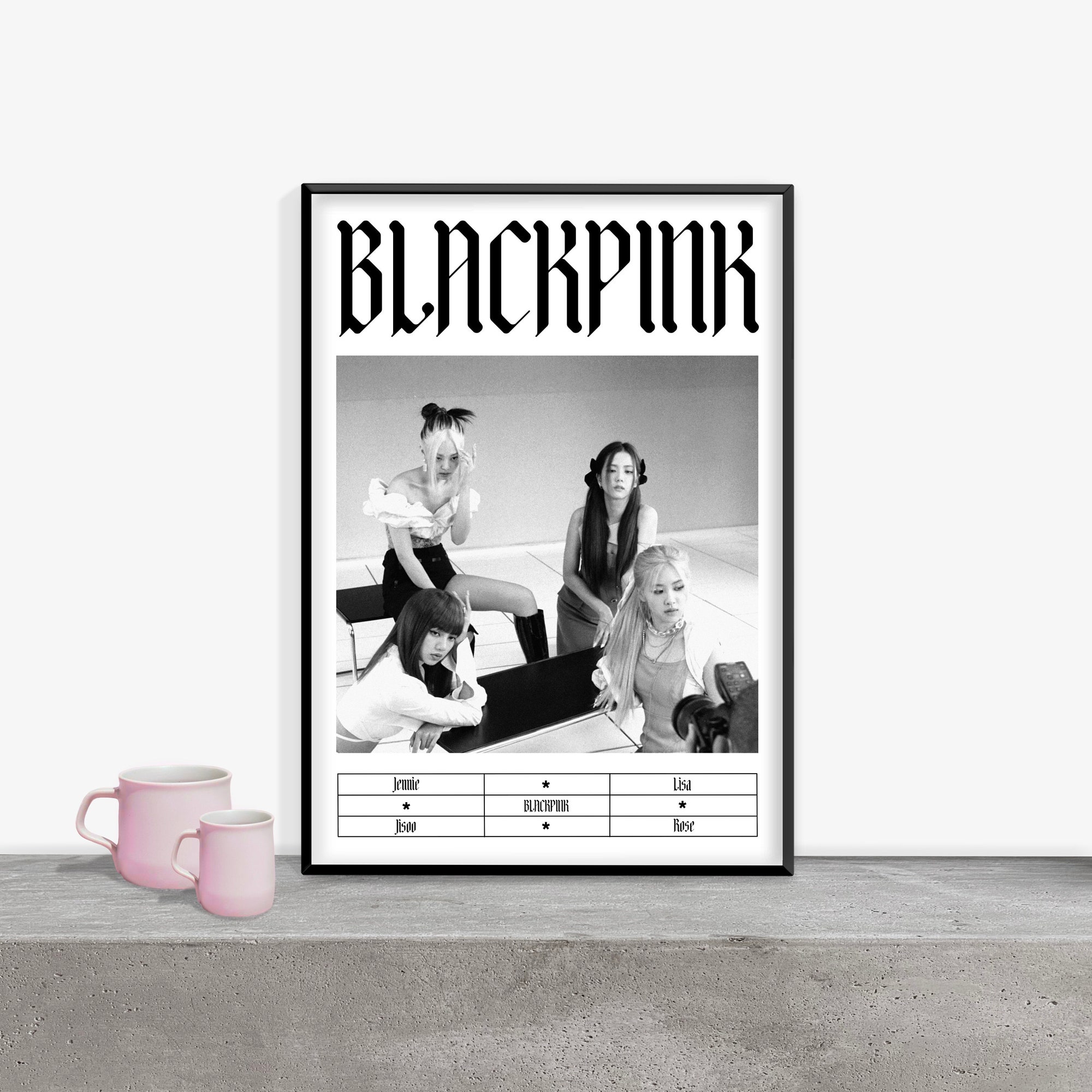 Blackpink Minimal Black and White Alternative Aesthetic Concert BlackPink Poster Blackpink Minimal Black and White Alternative Aesthetic Concert BlackPink Poster