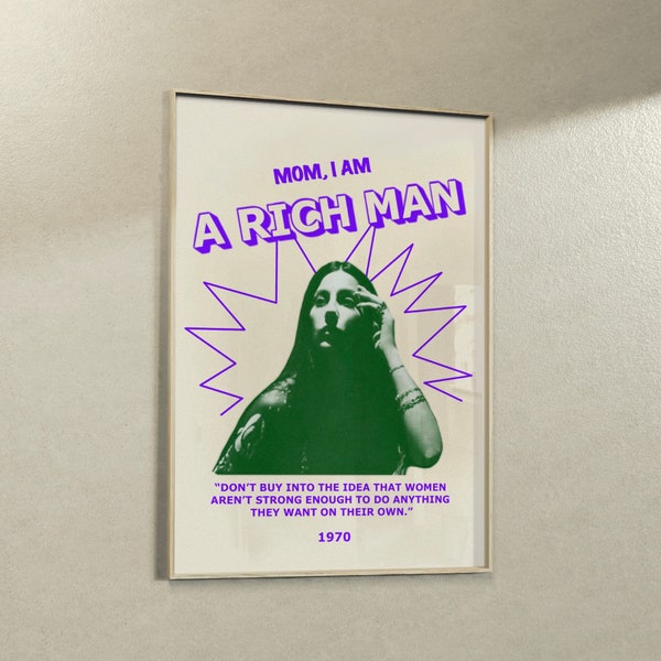 Cher 5 Poster Bundle Mom I Am A Rich Man Retro Vintage Music Poster | Instant Digital Download Print JPG