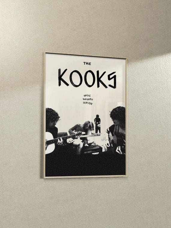 The Kooks Band Prints, 6 Poster Pack, Aesthetic Retro Vintage Band.