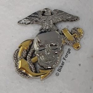 Eagle Skull and Anchor Pin Badge EGA