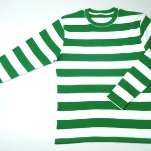 Chino Jersey Green & White Striped Motorcycle Shirt Wild One