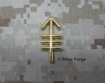 Heavy Machine Gunner Map Symbol Badge MOS 0331 Infantry Pin