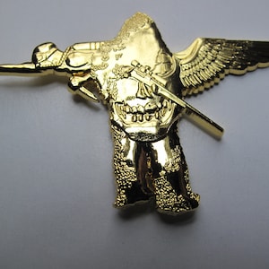 Marine Recon Sniper Jack Badge Pin Jump Dive Sniper Airborne Skull Ghillie MOS 0327 0321 Paddle