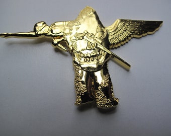 Marine Recon Sniper Jack Badge Pin Jump Dive Sniper Airborne Skull Ghillie MOS 0327 0321 Paddle