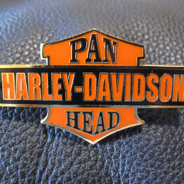 Panhead Harley Davidson Motorcycle Pin Badge Vintage