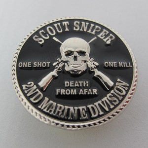 Scout Sniper Pin 2nd Marine Division Badge HOG 0317
