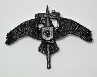 Marsoc Raider Badge with Skull Legacy Pin Subdued Matte Black