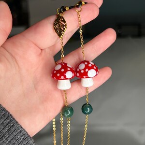 Mushroom Gold Glasses Chain