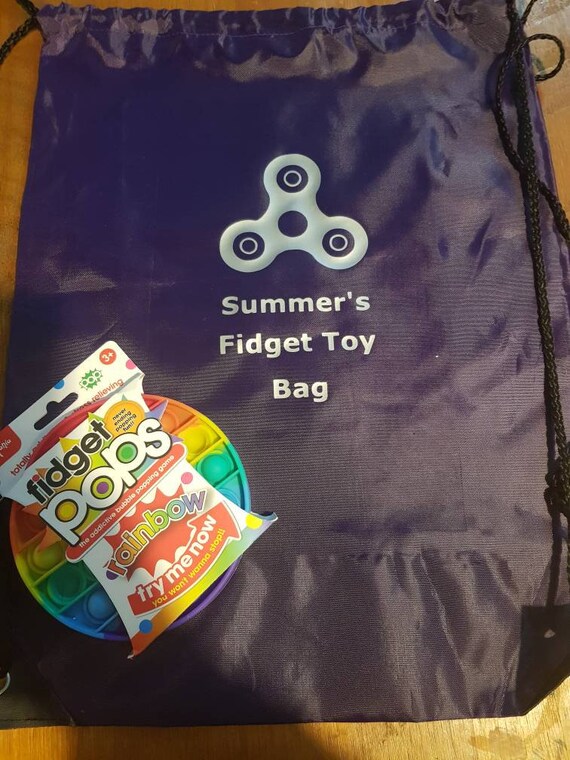 Personalised Fidget Bag Kids Fidget Bag Poppit Bag Fidget Toy Etsy
