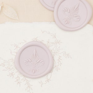 Cachets de cire 3D Fleur de lys - Paquet de 10