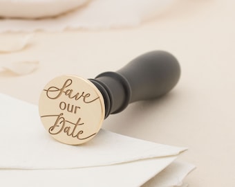 Save Our Date Script Wax Stamp
