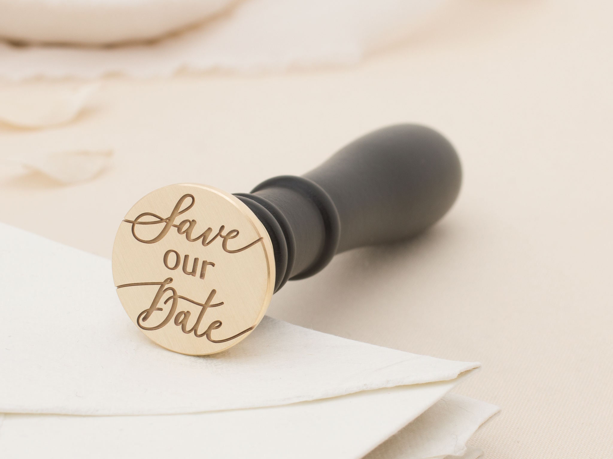 DIY Ace Save the Date Custom Rubber Stamp – Paper Pastries