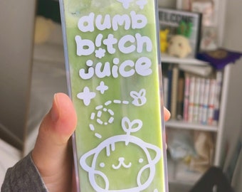 Klare Milchkarton Wasserflaschen, 17Oz Cute Square Tumbler Milk Box Tragbarer Saft Dumb Bitch Juice