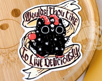 Black Phillip Sticker: The VVitch A24, Satanic Cat Matte Vinyl