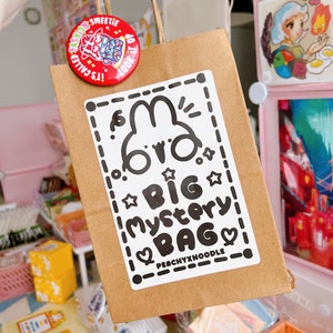 Mystery Grab Bags (Includes a mix of 5 print and/or bookmarks and/or sun catchers and/or vinyl Stickers) Oopsie and Regular Bag