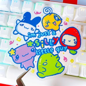 Tama Digital Friend Kawaii Süßer Matter Transparent Klarer Vinyl Aufkleber