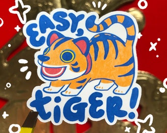 Easy Tiger 2022 Lunar New Year sticker vinyl matte sticker
