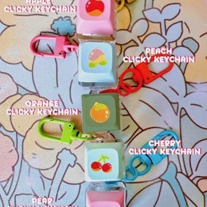 Clicky Keycap Fidget Keychain: Kawaii Keyboard Stimming Toy - Etsy