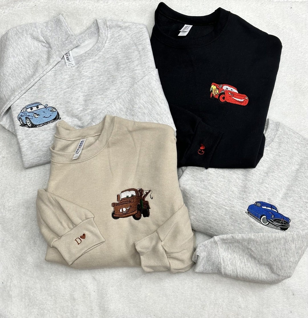 Sudadera Cars Personajes de la película Suéter con capucha bordado