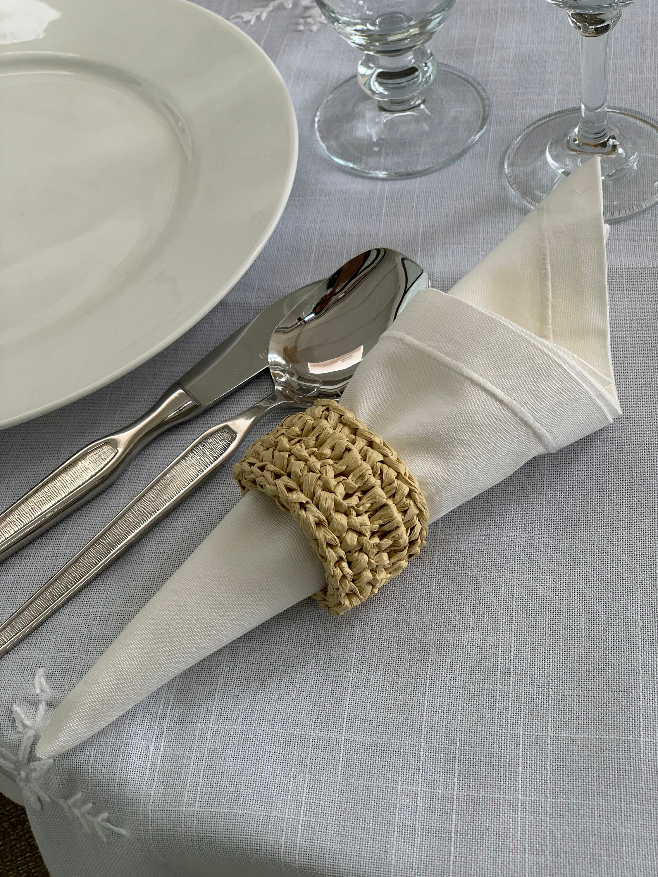 Raffia napkin sale rings