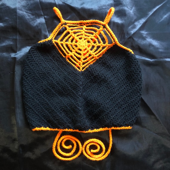 Crochet Spider Web Halter Top - Handmade Gothic Beachwear - Alternative Style - Festival Fashion - Intricate Design