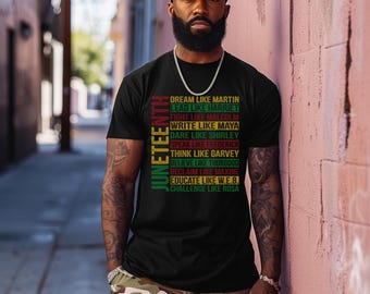 Juneteenth dream like Martin t-shirt, list of black leaders shirt, black history tee, black Indepencence Day 1865