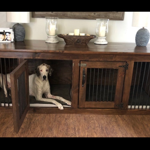 Home Made Rustic Farmhouse Dog Kennel/tv Stand Etsy