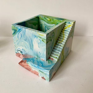 Jesmonit Treppentopf - Celebes Collection braun, gelb, grün und blau