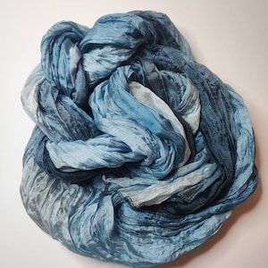 Pañuelos de seda 184 cm x 85 cm Blau