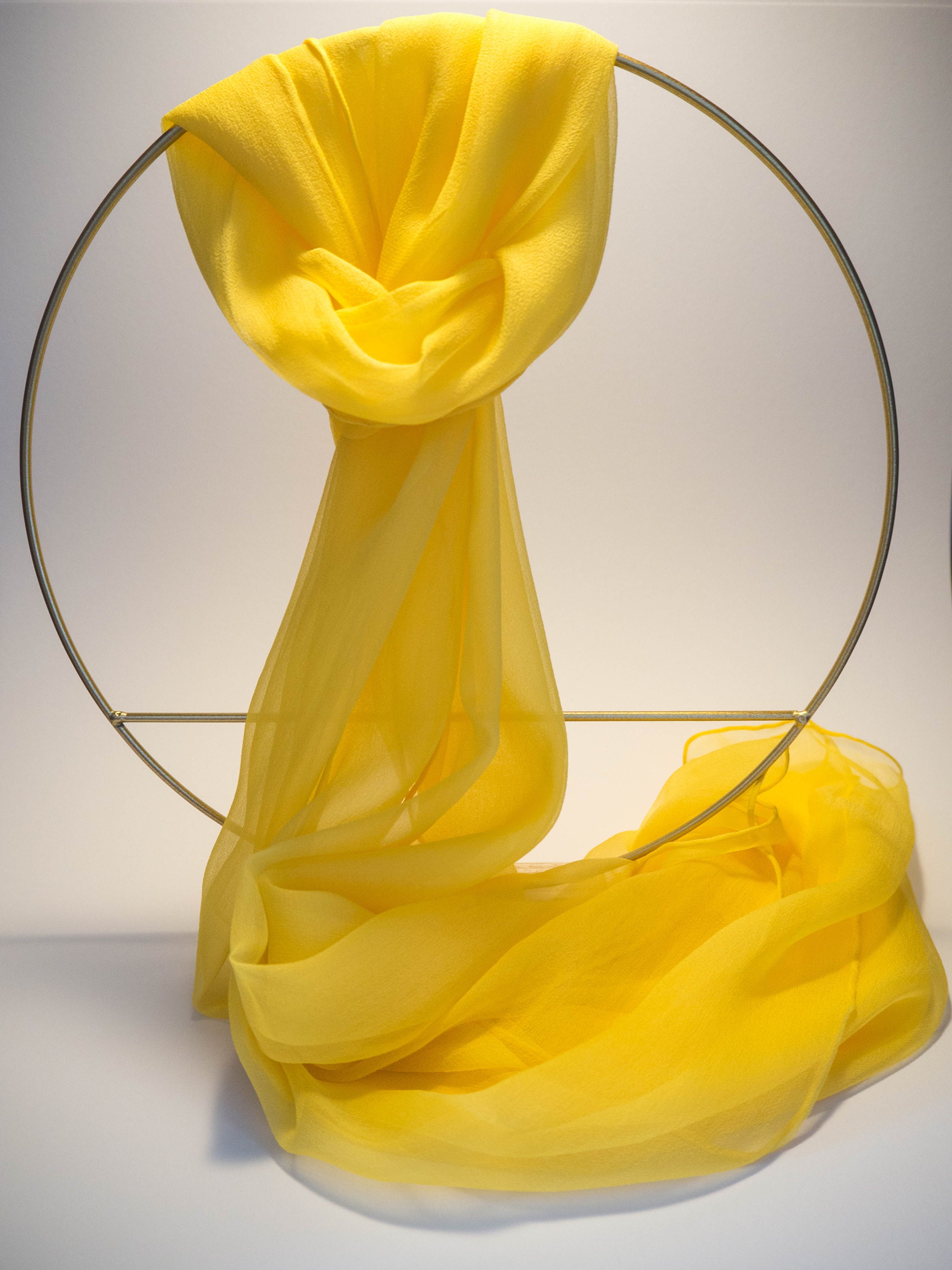 Smooth and lightweight chiffon silk scarf | 100% silk, in various colors - 180 cm x 50 cm