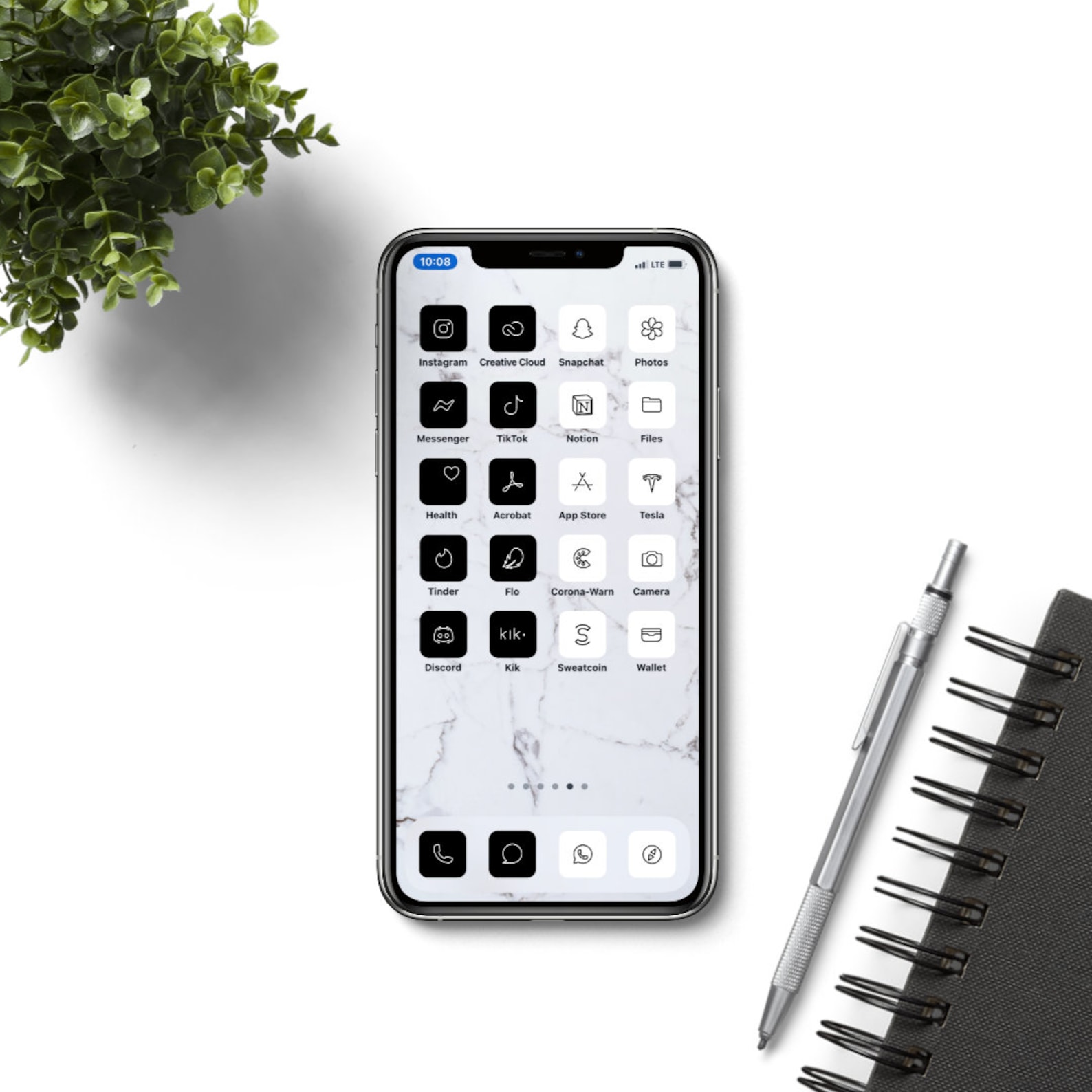 70 Icônes uniques en noir et blanc pour ios 14 Iphone/Ipad Etsy France